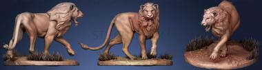 3D model Lion Sculpt (STL)